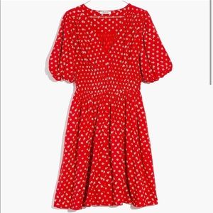 MADEWELL Sophia Mini Dress in Bandana Flower Red